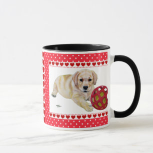 Valentine Yellow Labrador Puppy Mugs