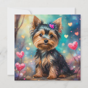 Valentine Yorkie Holiday Card