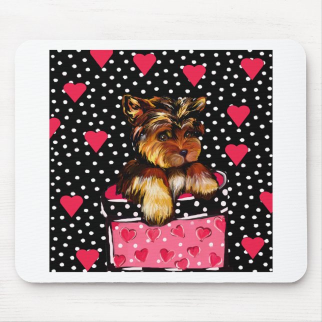 VALENTINE YORKIE MOUSE PAD (Front)