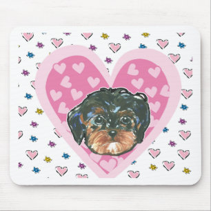 Valentine Yorkie Poo Mouse Pad