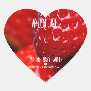 Valentine, you are berry sweet! heart sticker