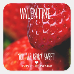 Valentine, you are berry sweet! square sticker