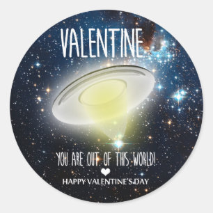 Valentine, you are out of this world! classic round sticker