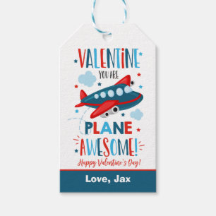 Valentine You Are Plane Awesome Aeroplane School Gift Tags
