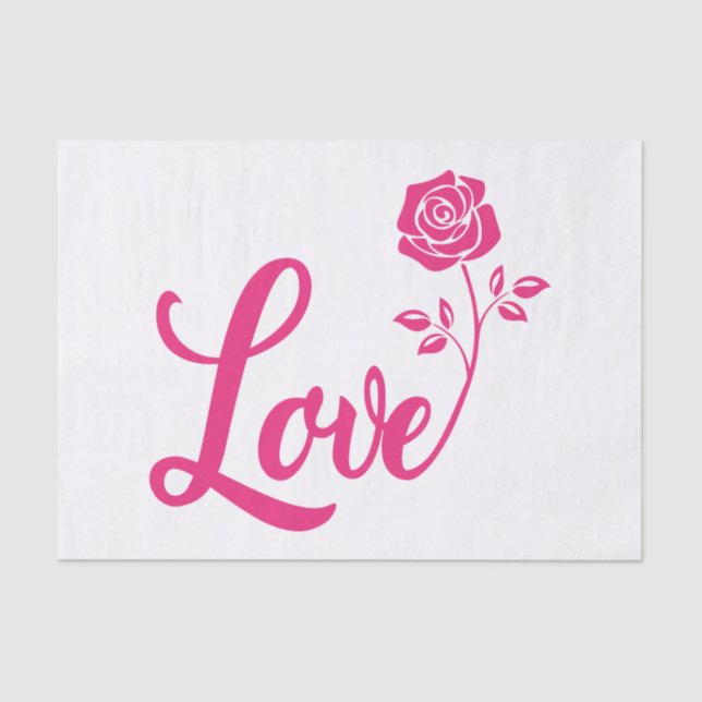 Valentine you for all forever Tissue Paper (Front)