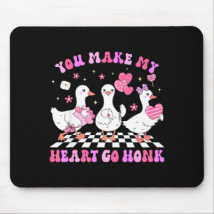 Valentine You Make My Heart Go Honk Silly Goose Gi Mouse Pad