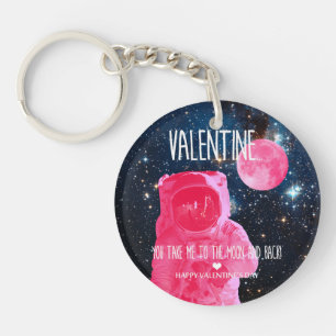 Valentine, you take me to the moon and back! key ring