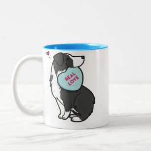 Valentine's 2015-Australian Shepherd-Black Bi-Col Two-Tone Coffee Mug