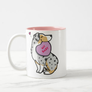 Valentine's 2015-Australian Shepherd-TP Blue Merle Two-Tone Coffee Mug