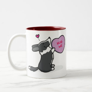 Valentine's 2015-Cardigan Corgi-Black Coffee Mug