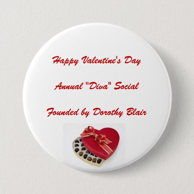 Valentine's 7.5 Cm Round Badge (Front)