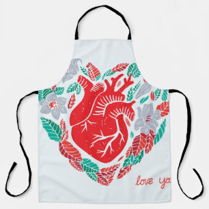 Valentine's Anatomical Heart: Unique Card Apron