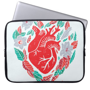 Valentine's Anatomical Heart: Unique Card Laptop Sleeve