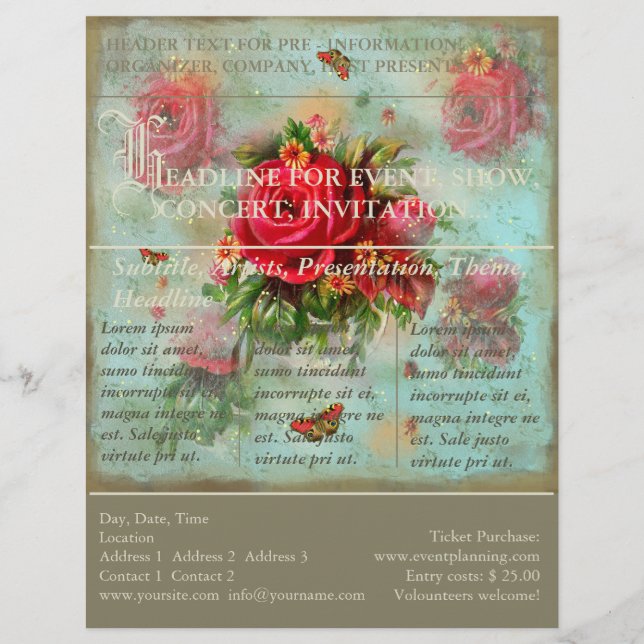 Valentines And Roses - Event Flyer (Front)