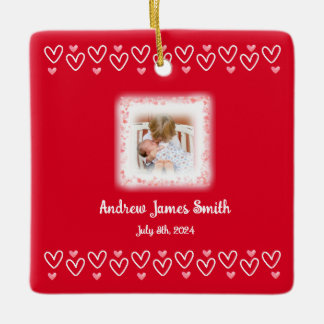 Valentine's Baby Loss Keepsake Photo Ornament