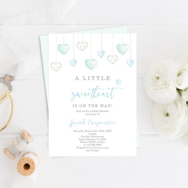 Valentines Baby Shower Boy Invitation (Creator Uploaded)