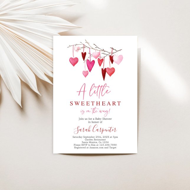 Valentines Baby Shower Girl Invitation (Creator Uploaded)