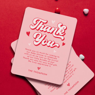 Valentines Baby Shower Thank You Card