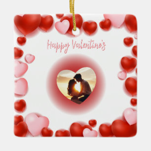 Valentine's balloons ceramic ornament