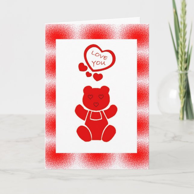 Valentines Bear Card (Front)