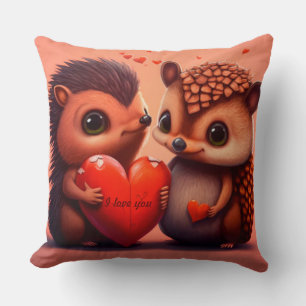 Valentine's bear cartoon custom cushion