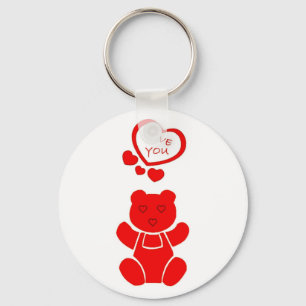 Valentines Bear Keychain