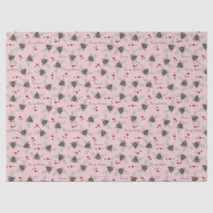 Valentines Bee Mine Bees Illustration Pattern Tissue Paper
