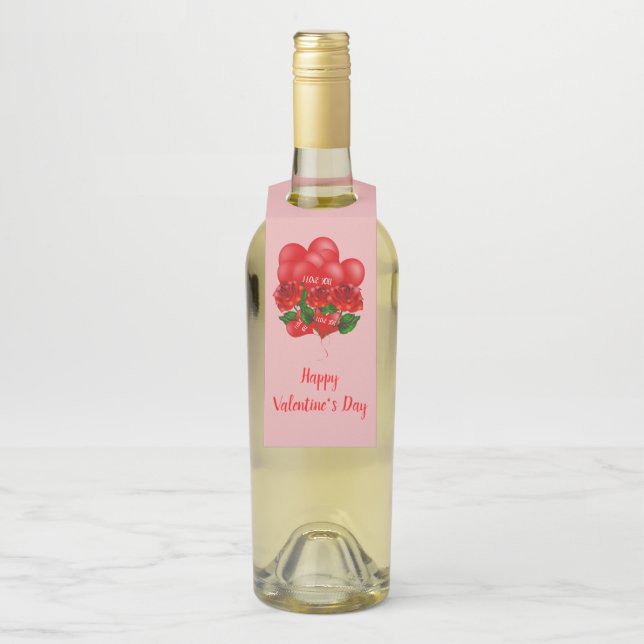 Valentine's Bottle Hanger Tag (On Bottle)