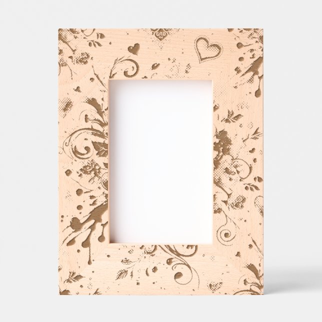 Valentines Bouquet / Rose Splatter Art Etched Frames (Front)