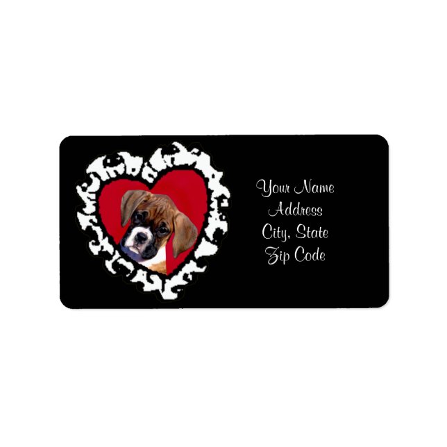 Valentines Boxer Address labels (Front)
