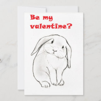 Valentines bunny holiday card