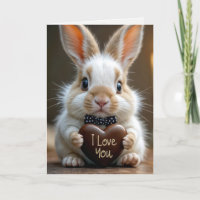 Valentine's Bunny With Chocolate Heart