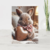 Valentine's Bunny With Chocolate Heart