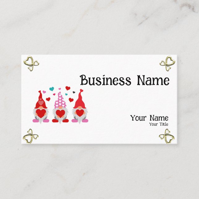 Valentine's  business card (Front)