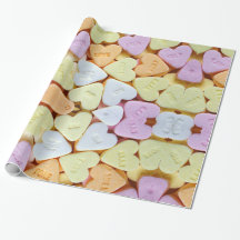 Valentines Candies Wrapping Paper