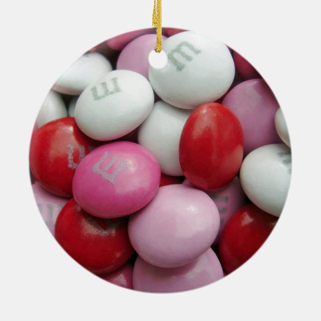Valentine's Candy Ceramic Ornament (Back)