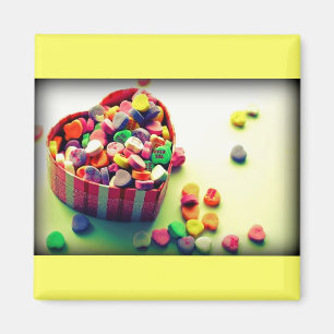 Valentine's Candy Heart Box Magnet
