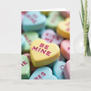 Valentines Candy Heart Love Card