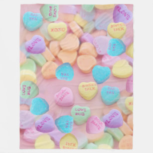 valentines candy hearts blanket
