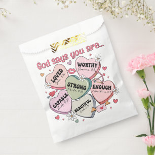 Valentine's Candy Hearts Christian Favour Bag