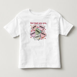 Valentine's Candy Hearts Christian Toddler T-Shirt