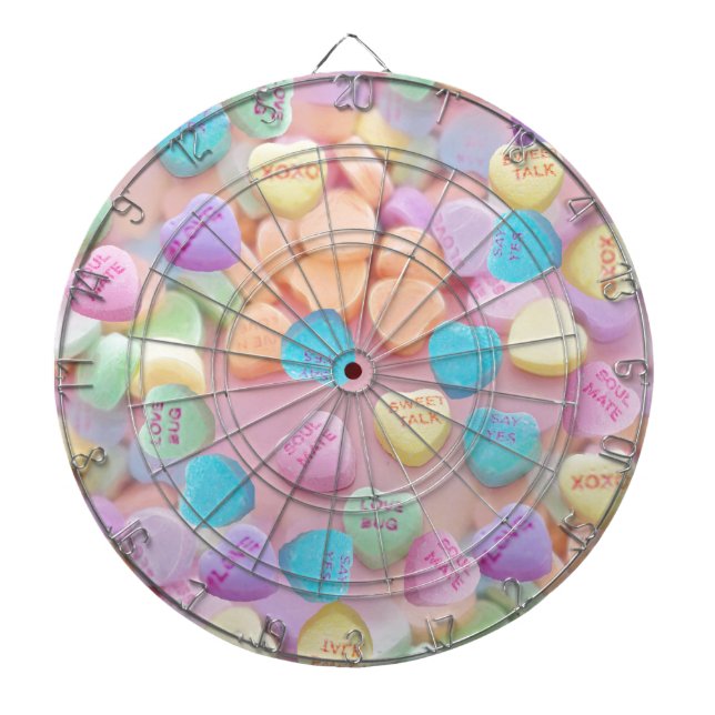 valentines candy hearts dartboard (Front)