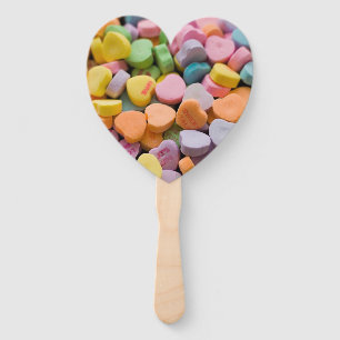 VALENTINE'S CANDY HEARTS HAND FAN