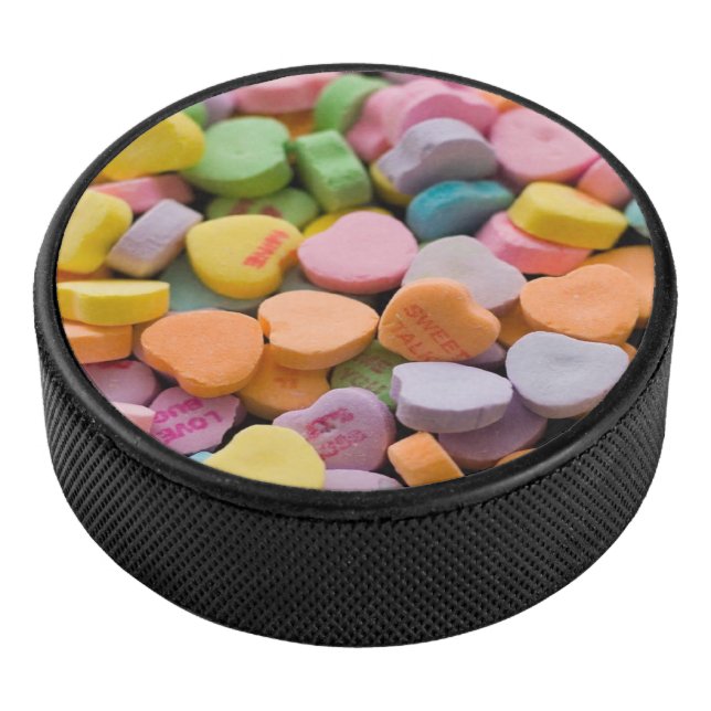 VALENTINE'S CANDY HEARTS HOCKEY PUCK (3/4)