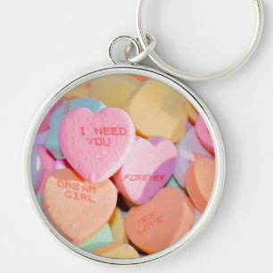 VALENTINE'S CANDY HEARTS  KEY RING