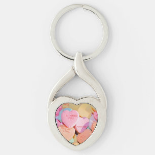 VALENTINE'S CANDY HEARTS KEY RING