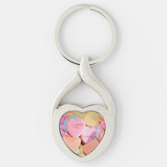 VALENTINE'S CANDY HEARTS  KEY RING (Front)