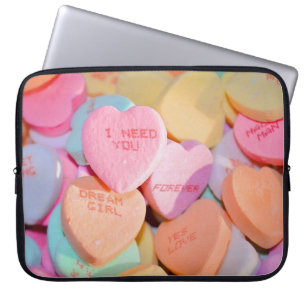 VALENTINE'S CANDY HEARTS LAPTOP SLEEVE