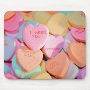 VALENTINE'S CANDY HEARTS MOUSE PAD