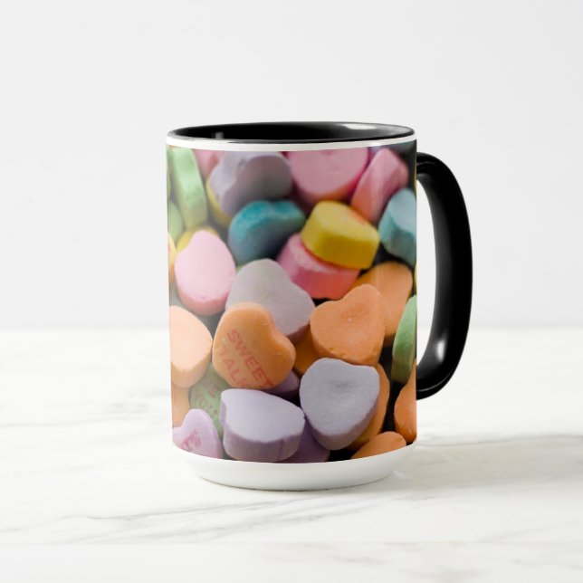 VALENTINE'S CANDY HEARTS  MUG (Front Right)